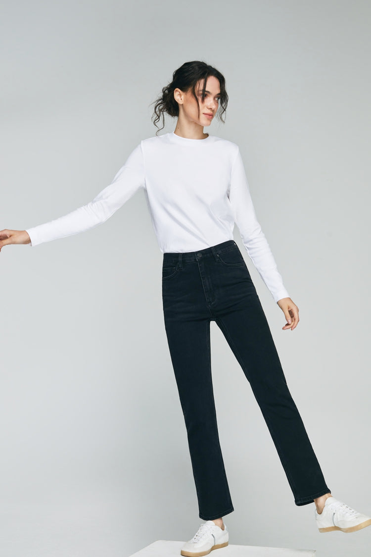 Two Shots High Rise Straight Crop Jeans HJ013 - Glamourous Grace