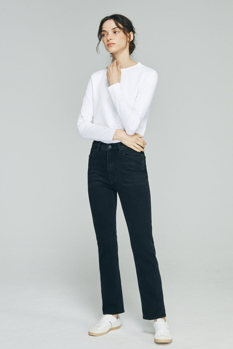 Two Shots High Rise Straight Crop Jeans HJ013 - Glamourous Grace