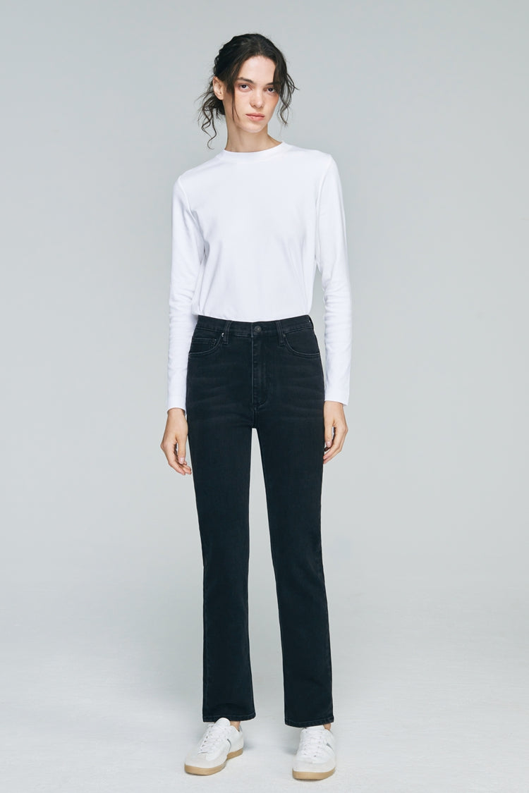 Two Shots High Rise Straight Crop Jeans HJ013 - Glamourous Grace