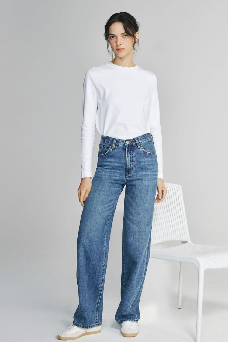 Coney Island Whitefish High Rise Wide Jeans HJ007 - Glamourous Grace