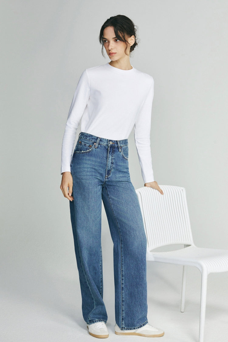 Coney Island Whitefish High Rise Wide Jeans HJ007 - Glamourous Grace