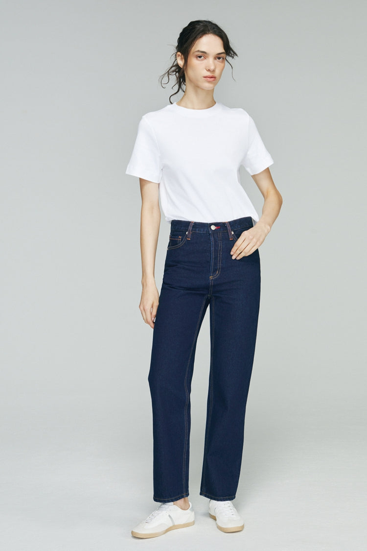 Manhattan High Rise Straight Ankle Jeans HJ160 - Glamourous Grace