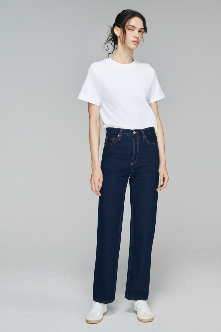 Manhattan High Rise Straight Ankle Jeans HJ160 - Glamourous Grace