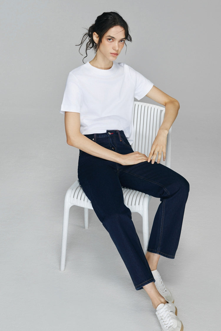 Manhattan High Rise Straight Ankle Jeans HJ160 - Glamourous Grace