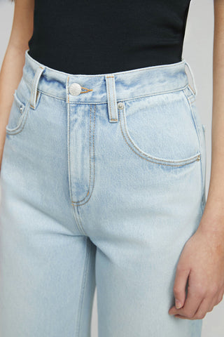Moon Curve Raw Hem Crop Jeans HJ129 - Glamourous Grace