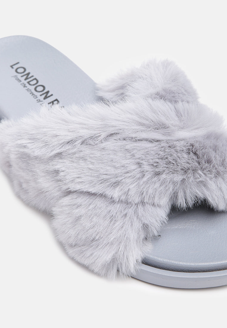 Homey Fur Slip-On Flats - Glamourous Grace