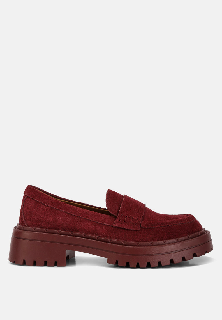 Honora Suede Chunky Loafers - Glamourous Grace