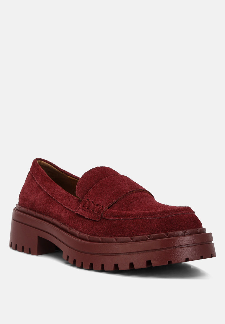 Honora Suede Chunky Loafers - Glamourous Grace