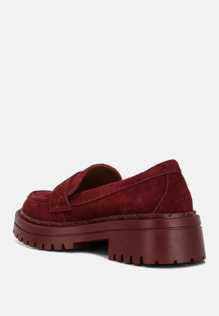Honora Suede Chunky Loafers - Glamourous Grace