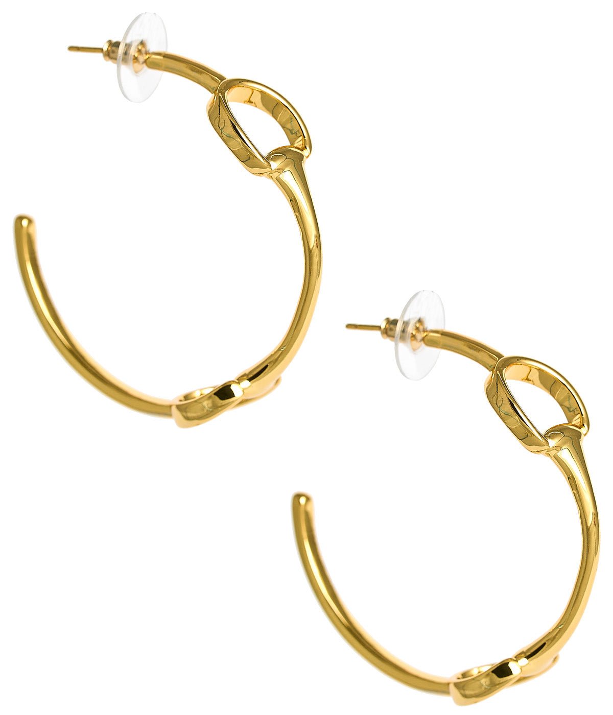 Horsebit Gold Hoop - 18k Gold Plated - Glamourous Grace