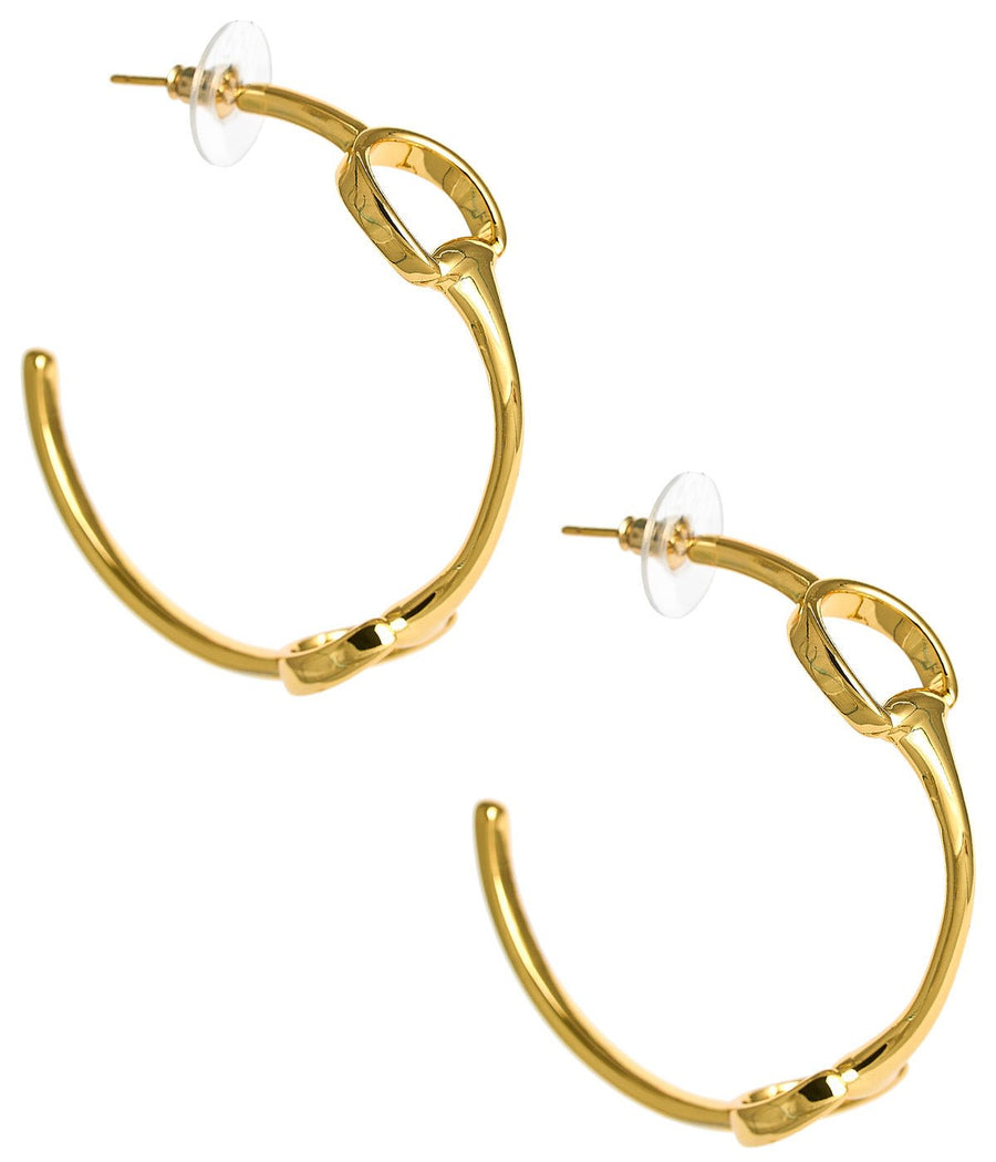 Horsebit Gold Hoop - 18k Gold Plated - Glamourous Grace