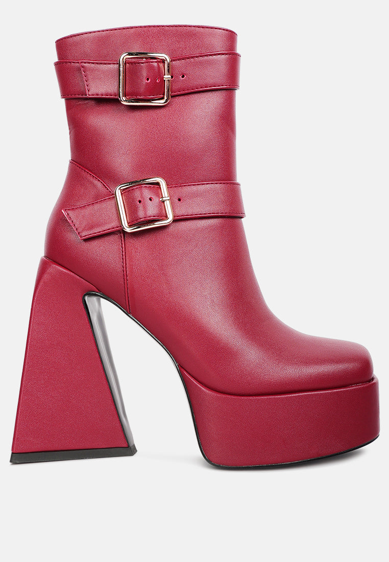 Hot Cocoa High Platform Ankle Boots - Glamourous Grace