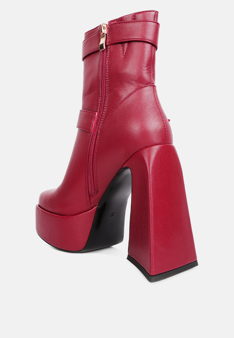 Hot Cocoa High Platform Ankle Boots - Glamourous Grace
