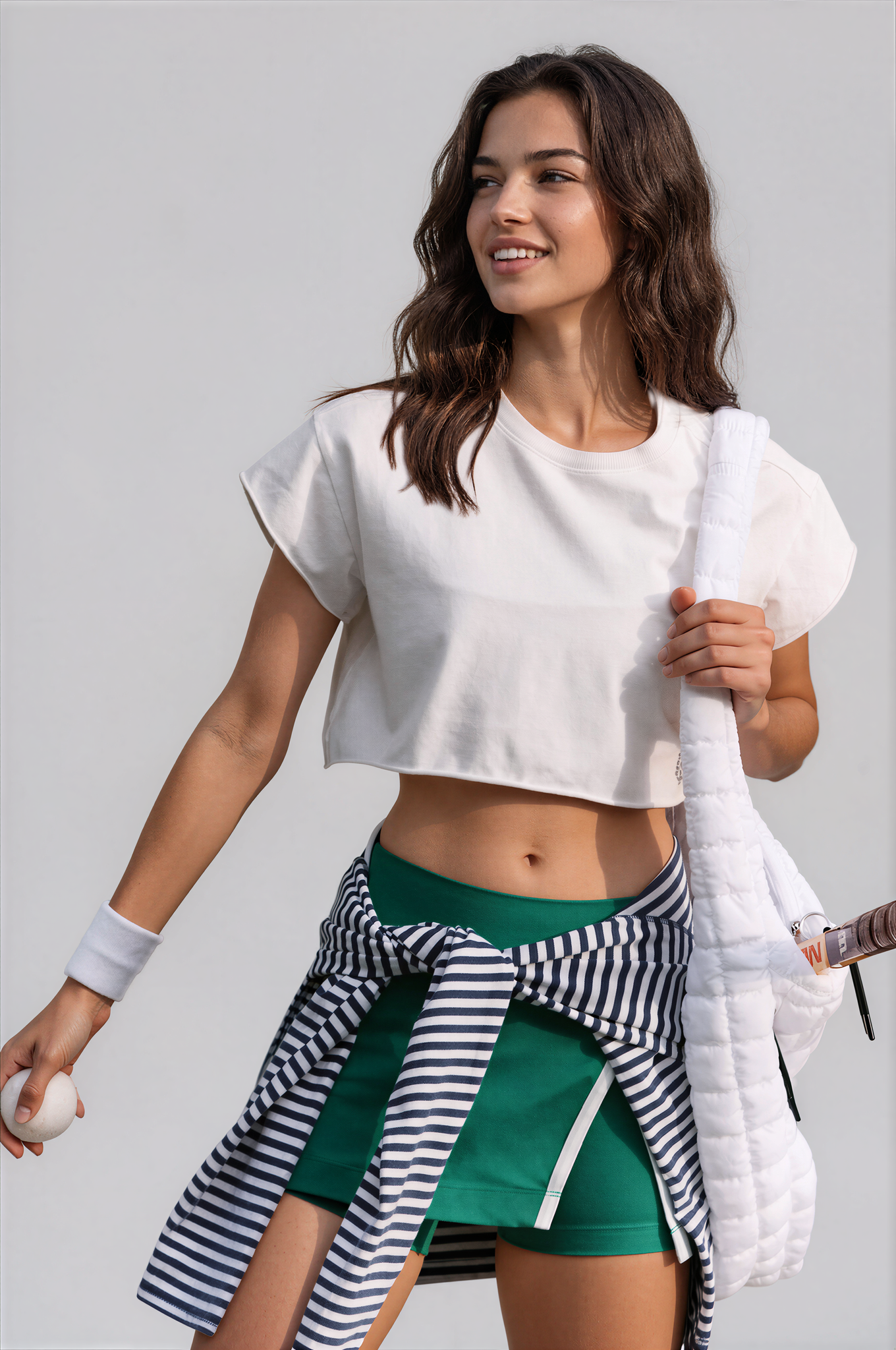 Hot Shot Cropped Tee White