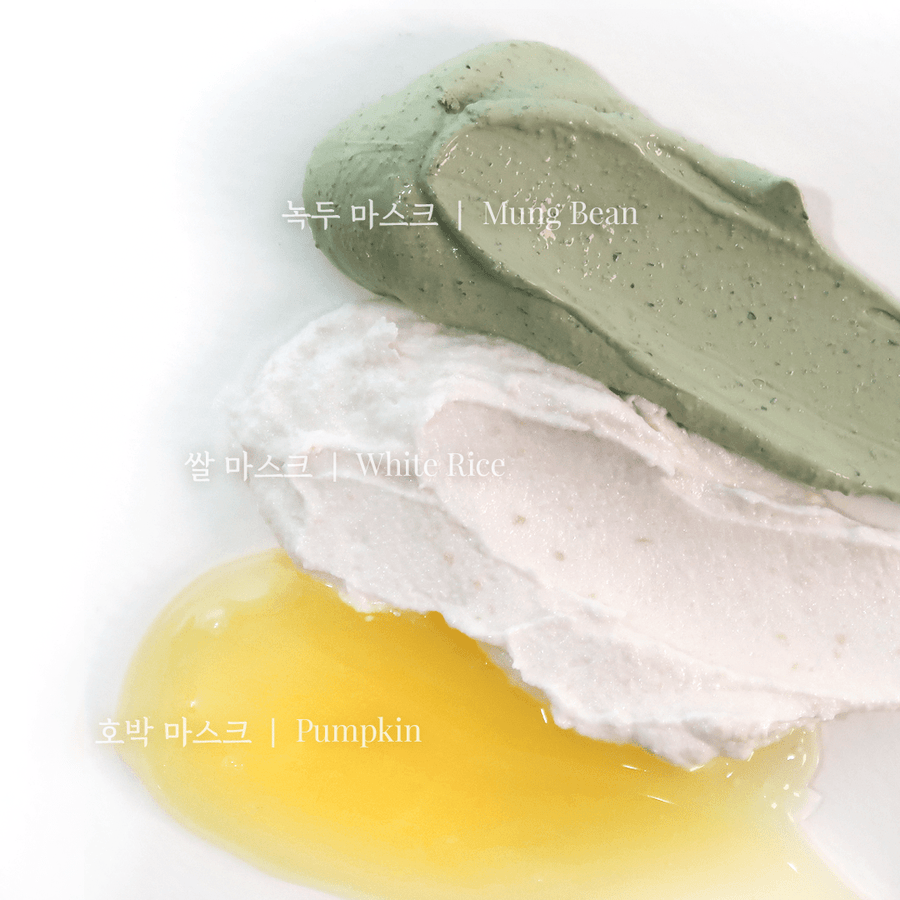 House of Dohwa Wash Off Mask Pack Set (Rice+Pumpkin+Mungbean) - Glamourous Grace