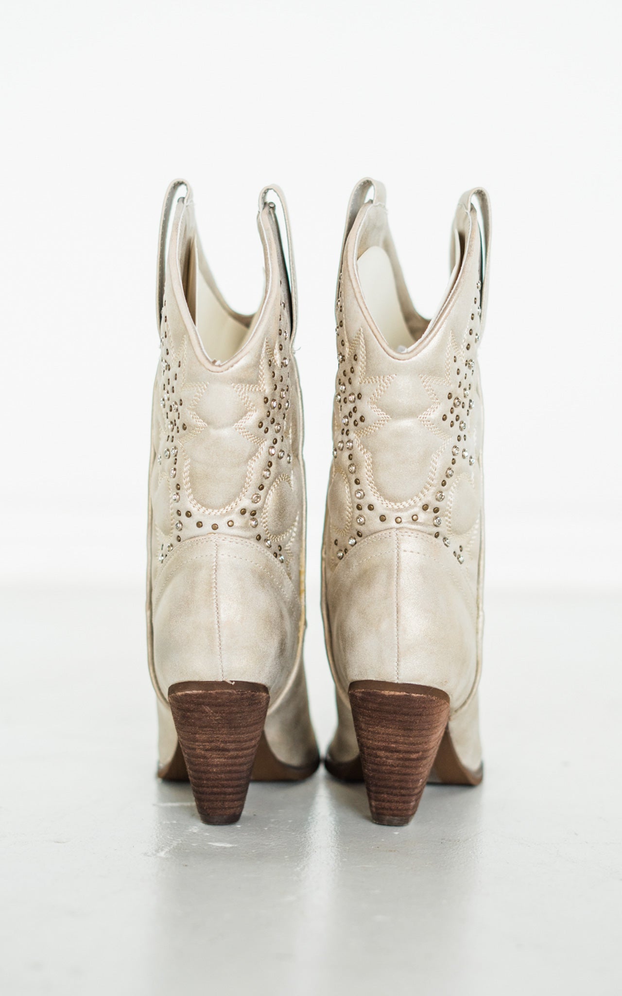 Houston Studded Boots in Champagne - Glamourous Grace