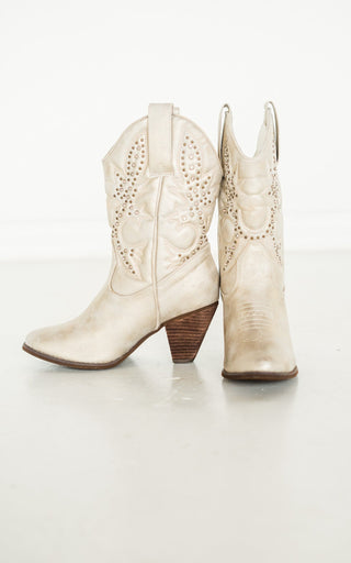 Houston Studded Boots in Champagne - Glamourous Grace