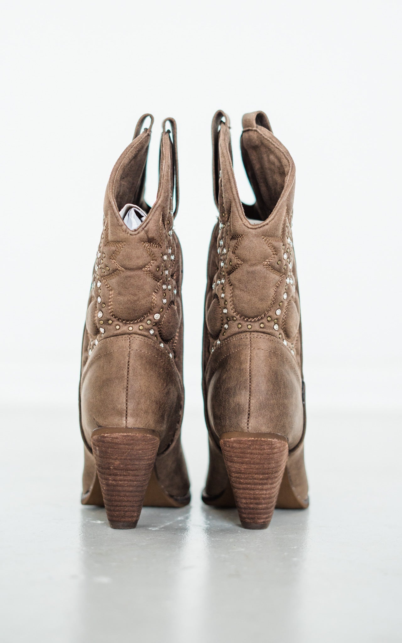 Houston Western Boots in Taupe - Glamourous Grace