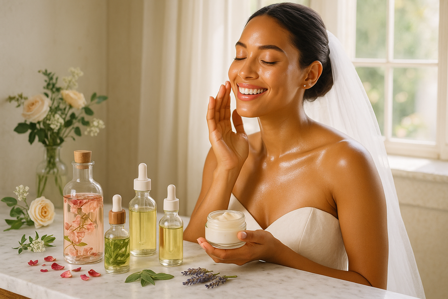 Organic Bridal Glow Essentials Bundle – Complete Wedding Day Skincare for Radiant Bride - Glamourous Grace
