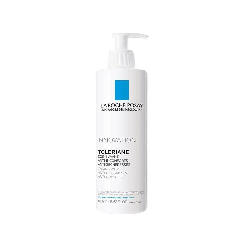 La Roche Posay Toleriane Caring Wash Cleansing Gel for Sensitive Skin - 400ml, Niacinamide & Ceramide Enriched - Glamourous Grace