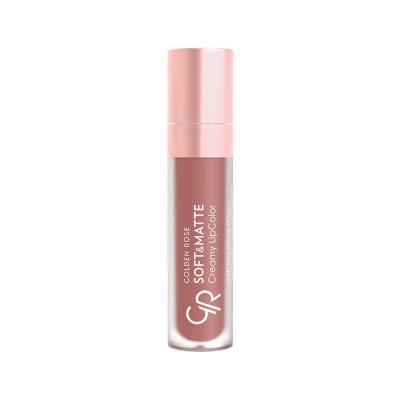 Golden Rose Soft Matte Creamy Lipcolor 107 - Long Lasting, Moisturizing Lip Color with Jojoba & Avocado Oil - Glamourous Grace