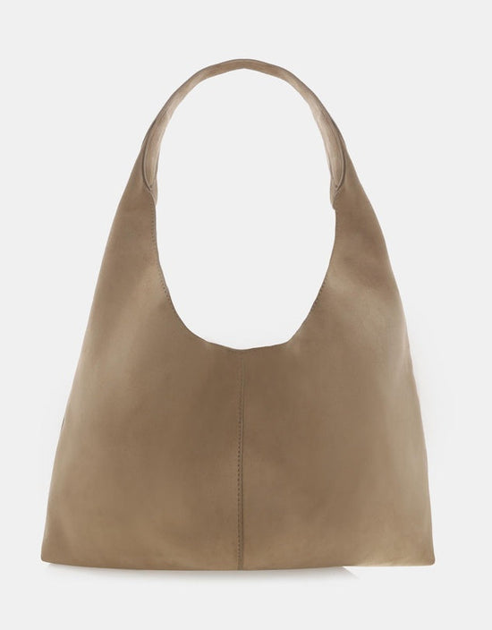 Remi Suede Shoulder Bag Stone