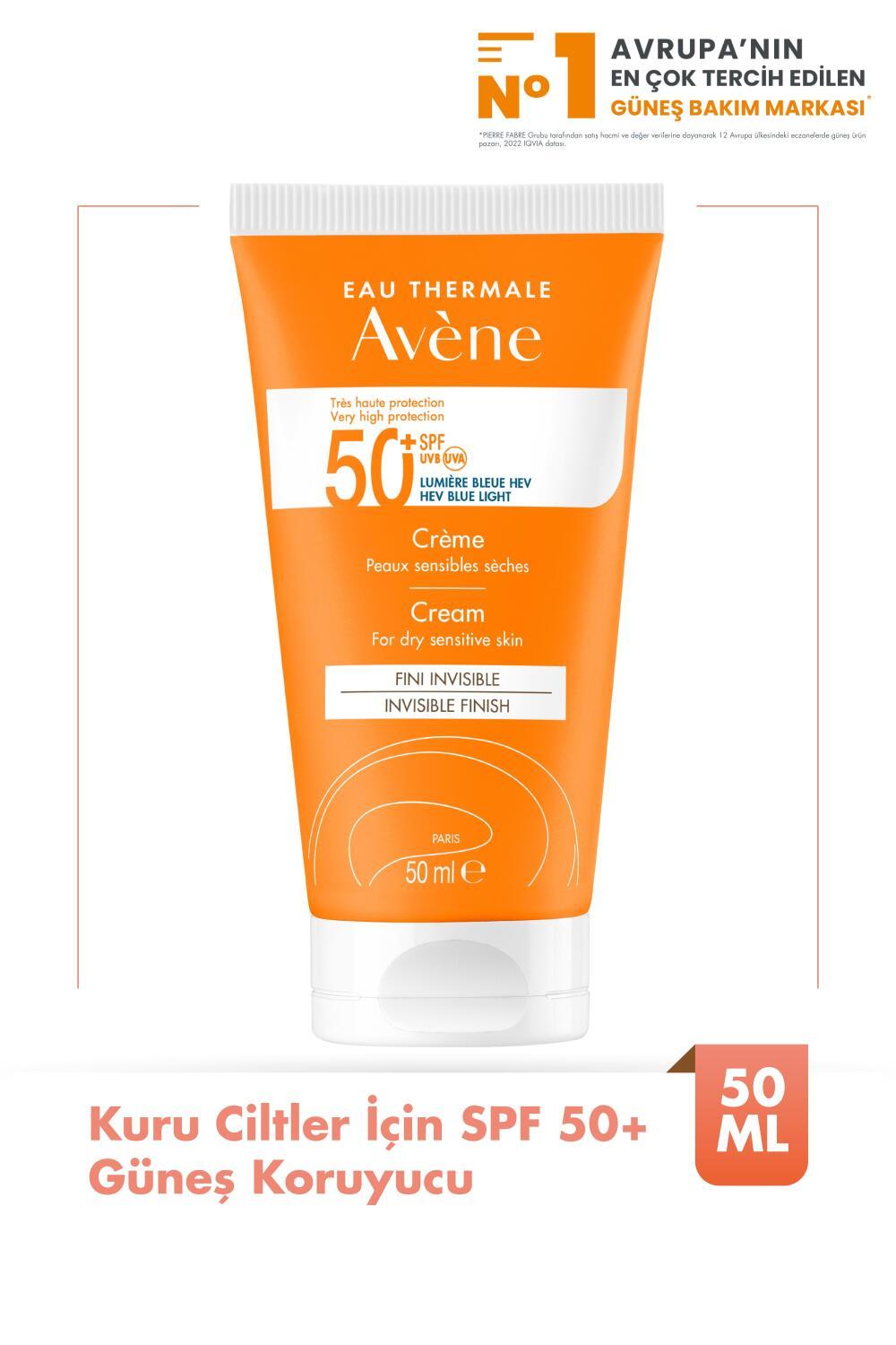 Avene Fragrance-Free Sunscreen Cream for Dry Skin SPF50+ - Water-Resistant & Moisturizing - Glamourous Grace
