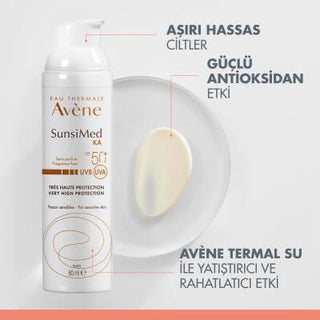 Avene Sunsimed KA High Protection Sunscreen SPF 50+ for Sensitive Skin - Water-Resistant, Non-Whitening, Soothing Avène Thermal Water - 2.71 fl oz - Glamourous Grace