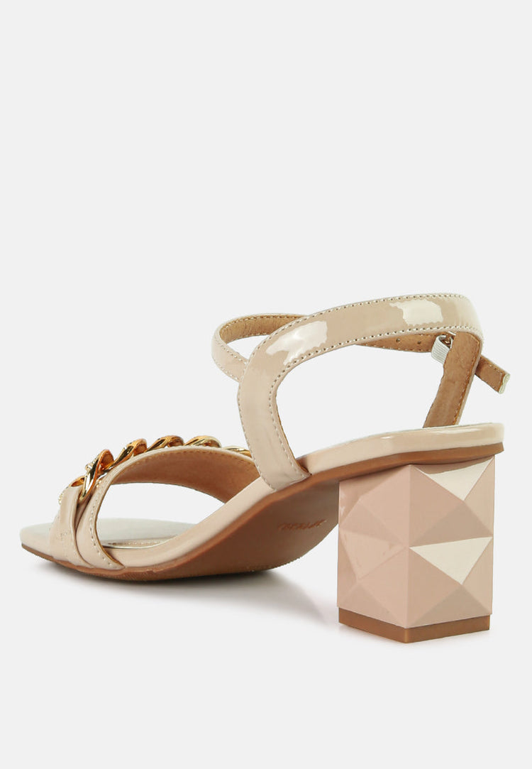 Illusion Metal Chain Link Fantasy Heel Sandals
