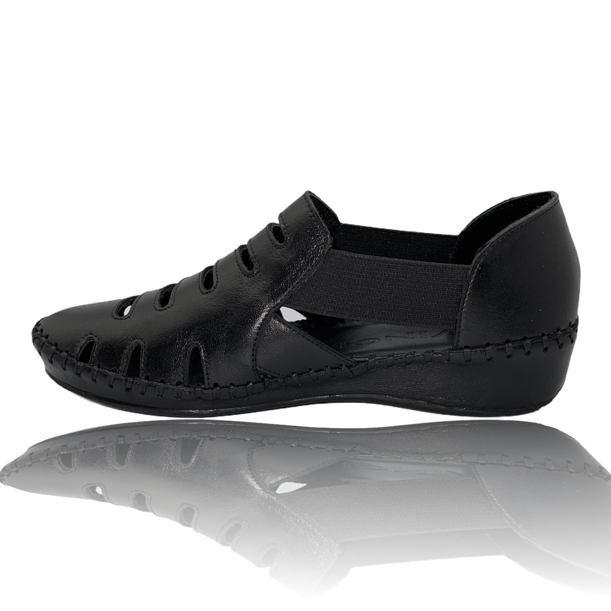 The Maerdy Black Leather Sandal Final Sale! - Glamourous Grace