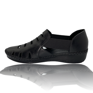 The Maerdy Black Leather Sandal Final Sale! - Glamourous Grace