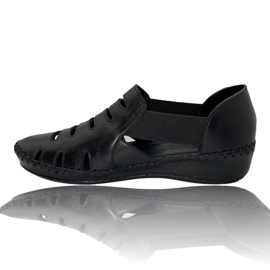 The Maerdy Black Leather Sandal Final Sale! - Glamourous Grace