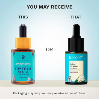 Pilgrim Korean 0.5% Retinol & 1% Hyaluronic Acid Lift & Firm Anti Aging Serum, Reduce Fine Lines & Wrinkles
