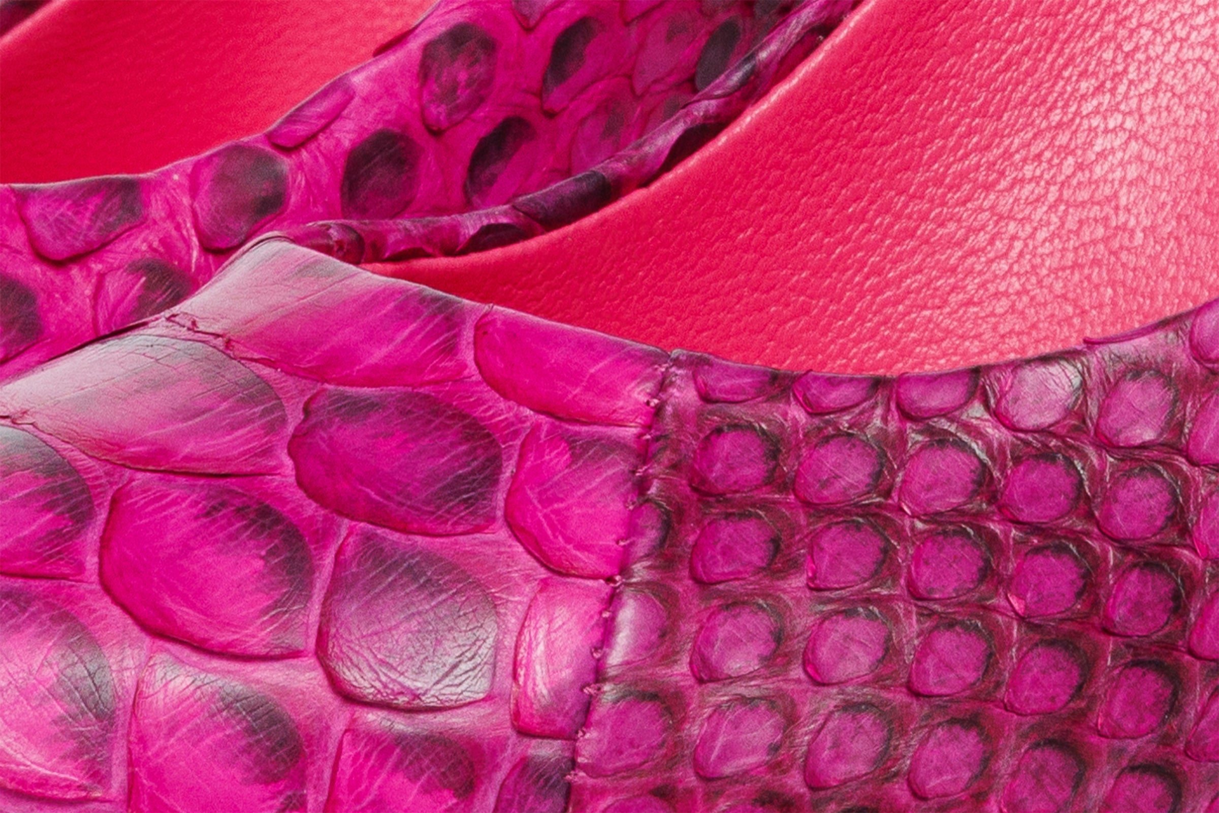 The Queen Fuchsia Pythn Leather Pump Women Shoe - Glamourous Grace