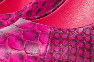 The Queen Fuchsia Pythn Leather Pump Women Shoe - Glamourous Grace