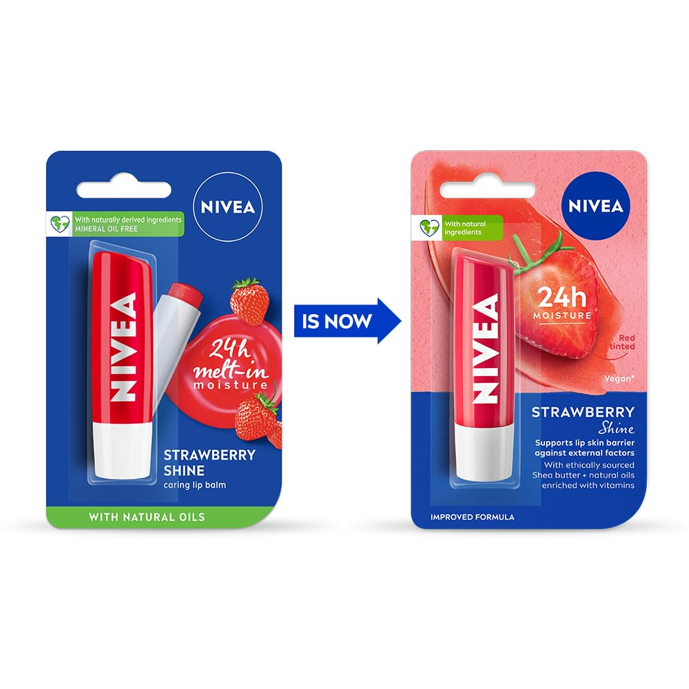 Nivea Strawberry Shine Lip Balm - Glamourous Grace