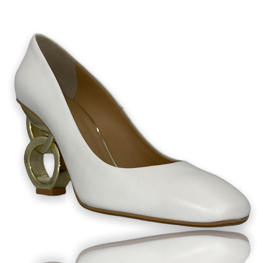 The Belem White Leather Pump Final Sale! - Glamourous Grace