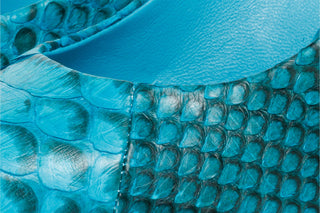The Queenn Turquoise Pythn Leather Pump Women Shoe - Glamourous Grace