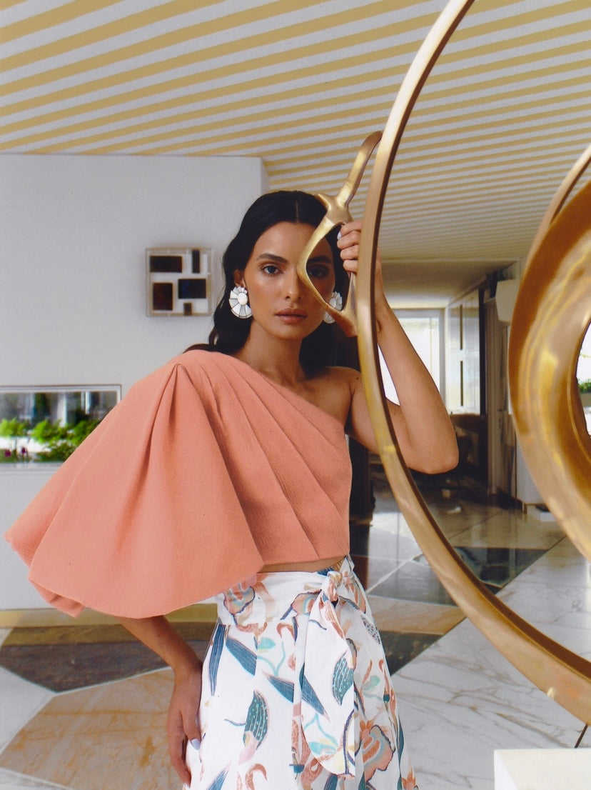 LA ENAMORADA TOP IN ROSE KHAKI - Glamourous Grace