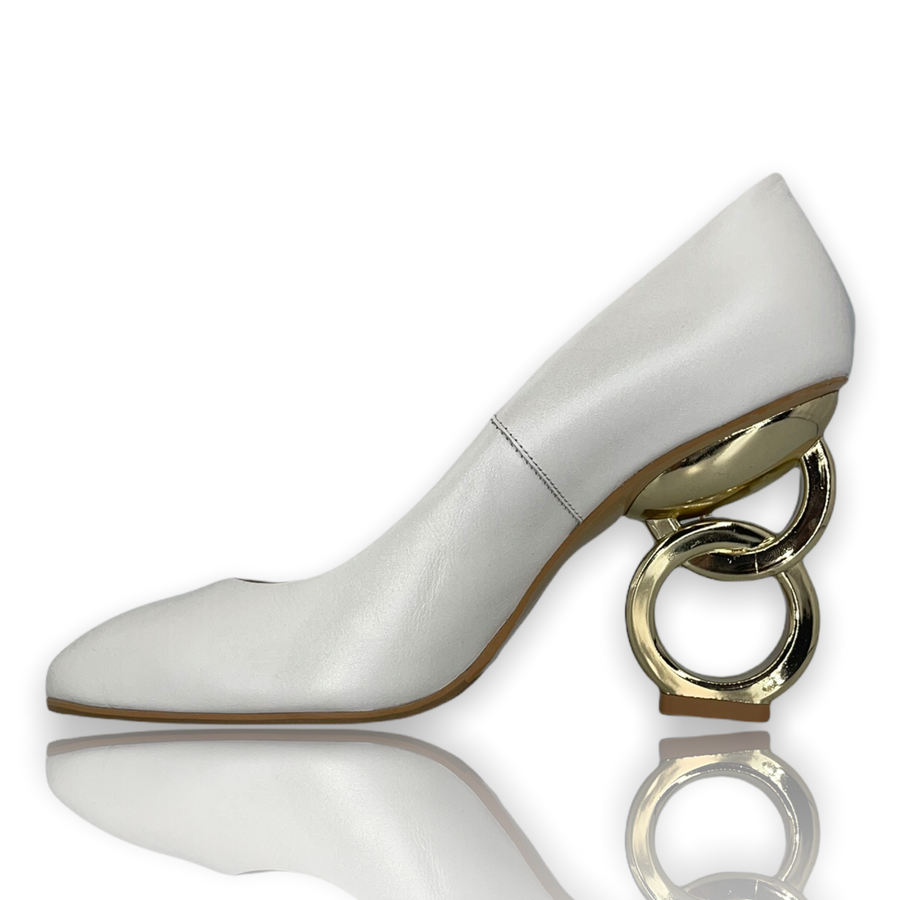 The Belem White Leather Pump Final Sale! - Glamourous Grace