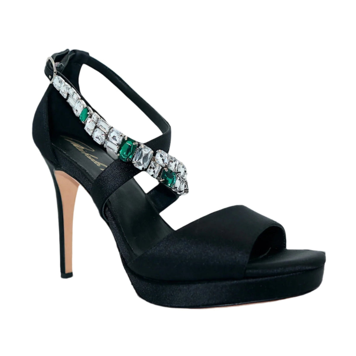 Michaela V Athena Black Crystal Pumps - Glamourous Grace