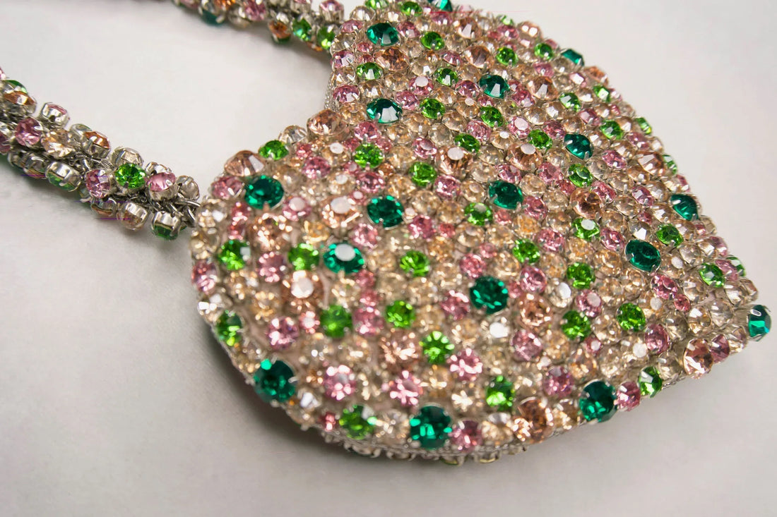 Beaded Mini Heart Bag - Glamourous Grace