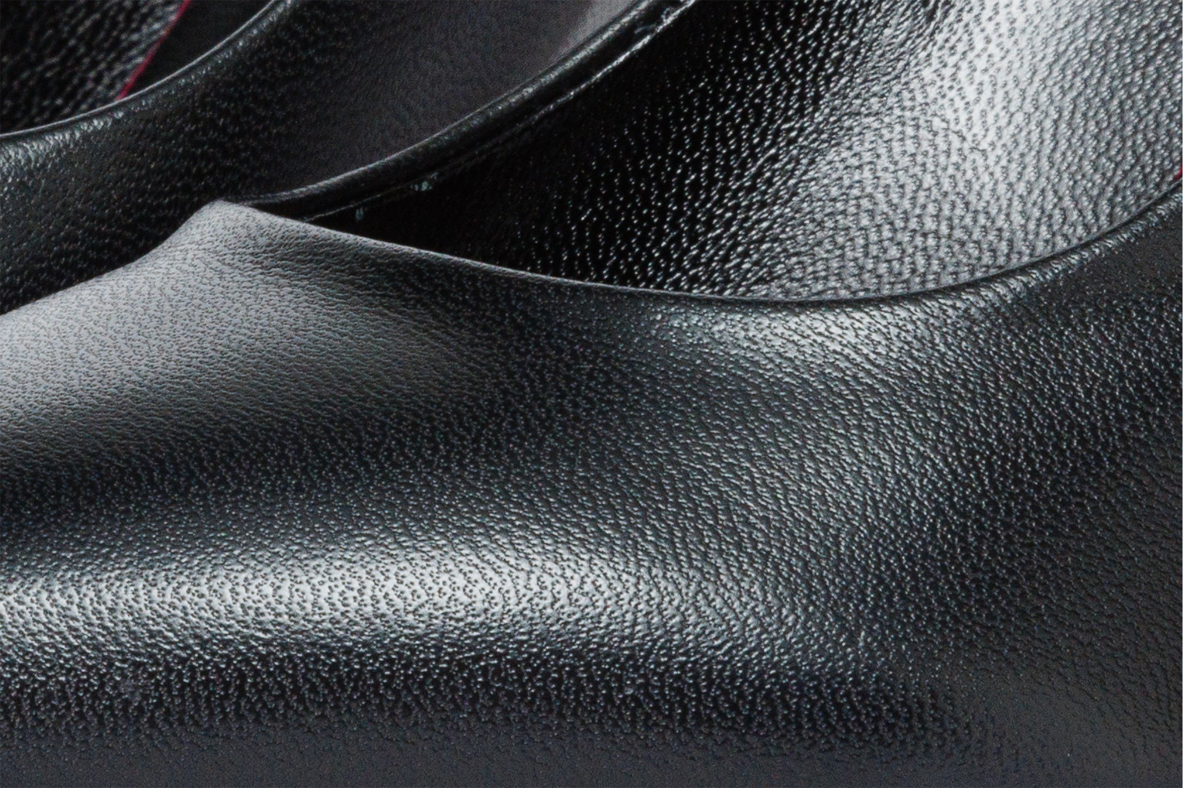 The Ege Black Leather Pump Fuchsia Sole Women Shoe - Glamourous Grace