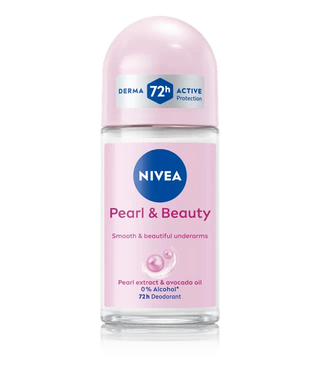 Nivea Pearl and Beauty Deo Roll On With Pearl Extracts & Avocado Oil 48 H Smooth & Beautiful Underarms 0% Alcohol