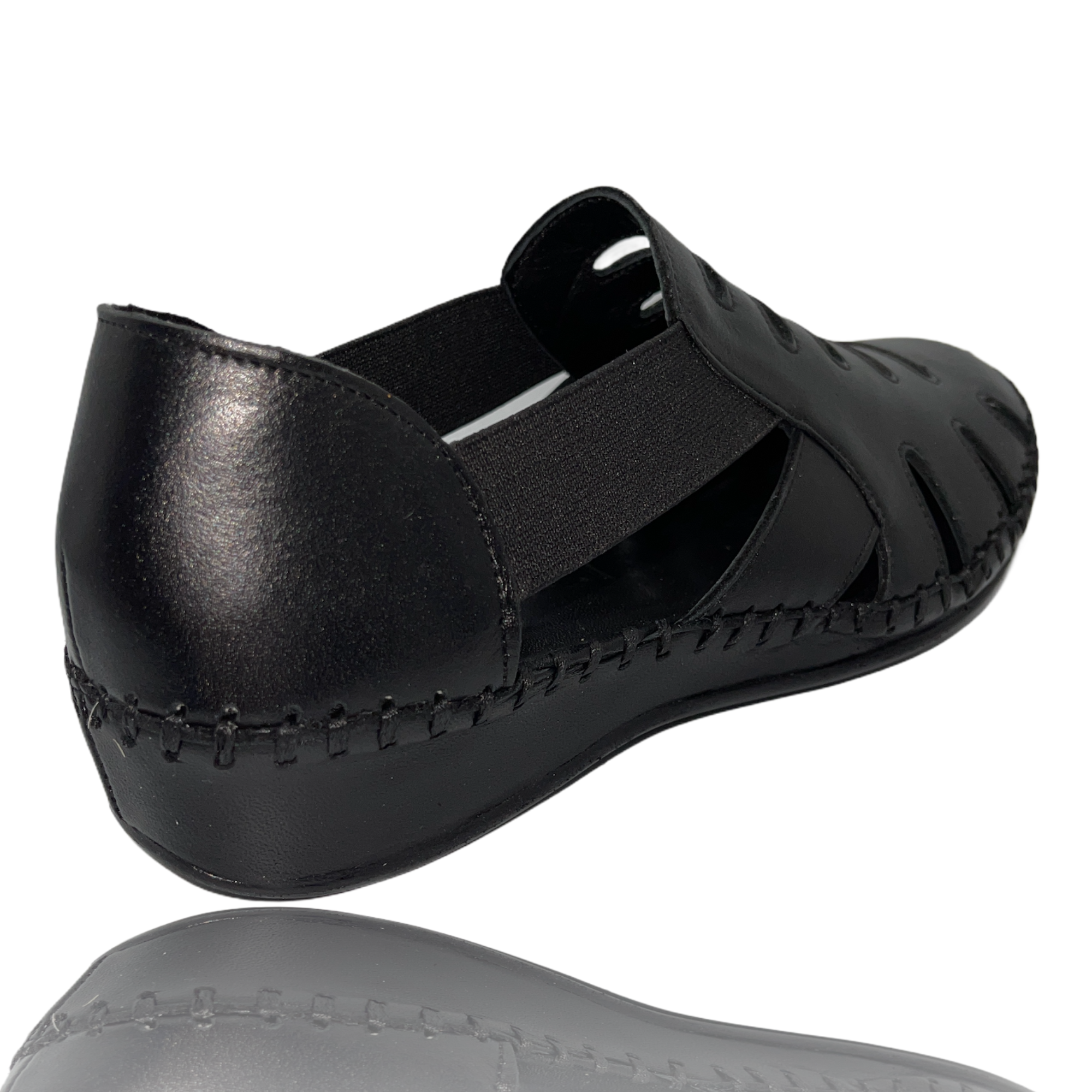 The Maerdy Black Leather Sandal Final Sale! - Glamourous Grace