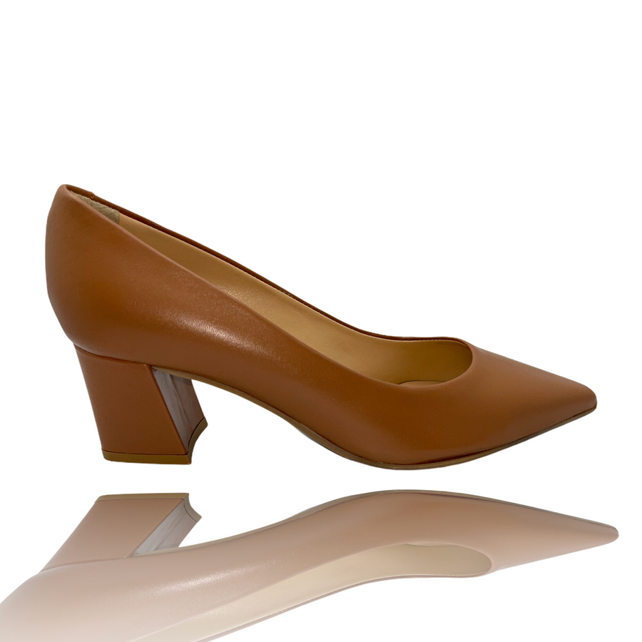 The Lexie Tan Leather Pump Shoe Final Sale! - Glamourous Grace
