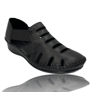 The Maerdy Black Leather Sandal Final Sale! - Glamourous Grace