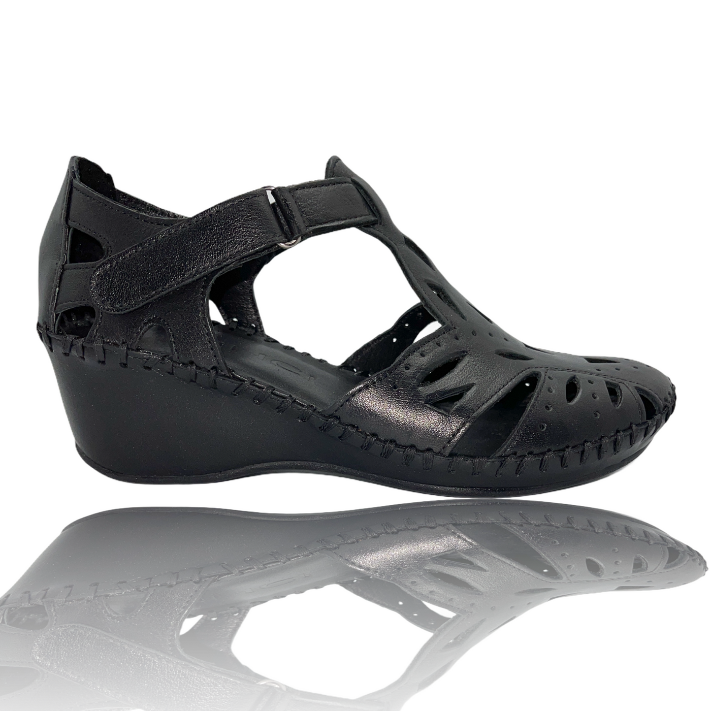 The Tonmawr Black Leather Sandal Final Sale! - Glamourous Grace