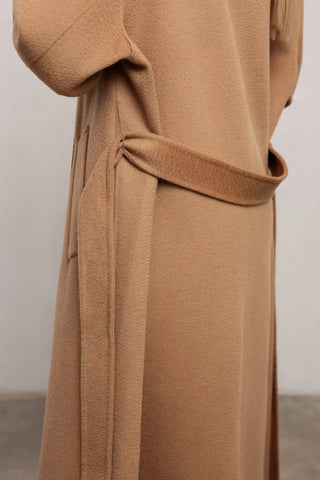 Marley Double Face Cashmere Wool Classic Overcoat in Camel