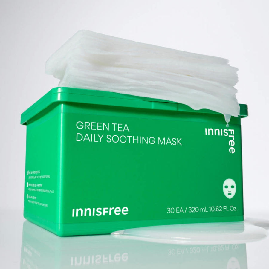 innisfree Green Tea Daily Soothing Mask 320ml/30ea - Glamourous Grace